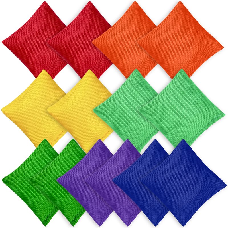 14 PCS Colorful Nylon Bean Bags Mini Bean Bags for Outdoor for Family Carnivals Team-Building Events