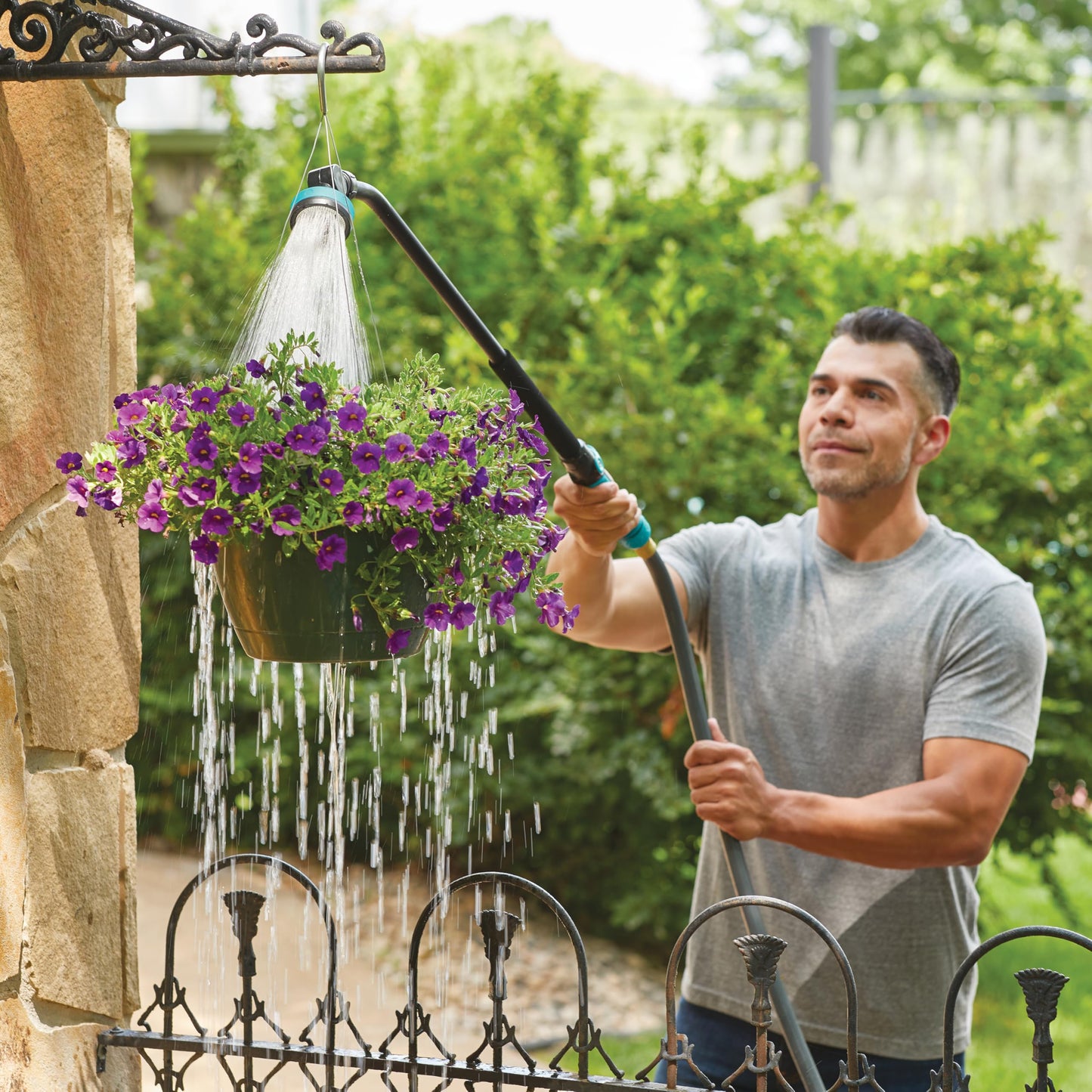 Gilmour Medium Duty Swivel Connect Watering Wand Hose Sprayer, 5 Pattern Watering Wand for Garden Hose