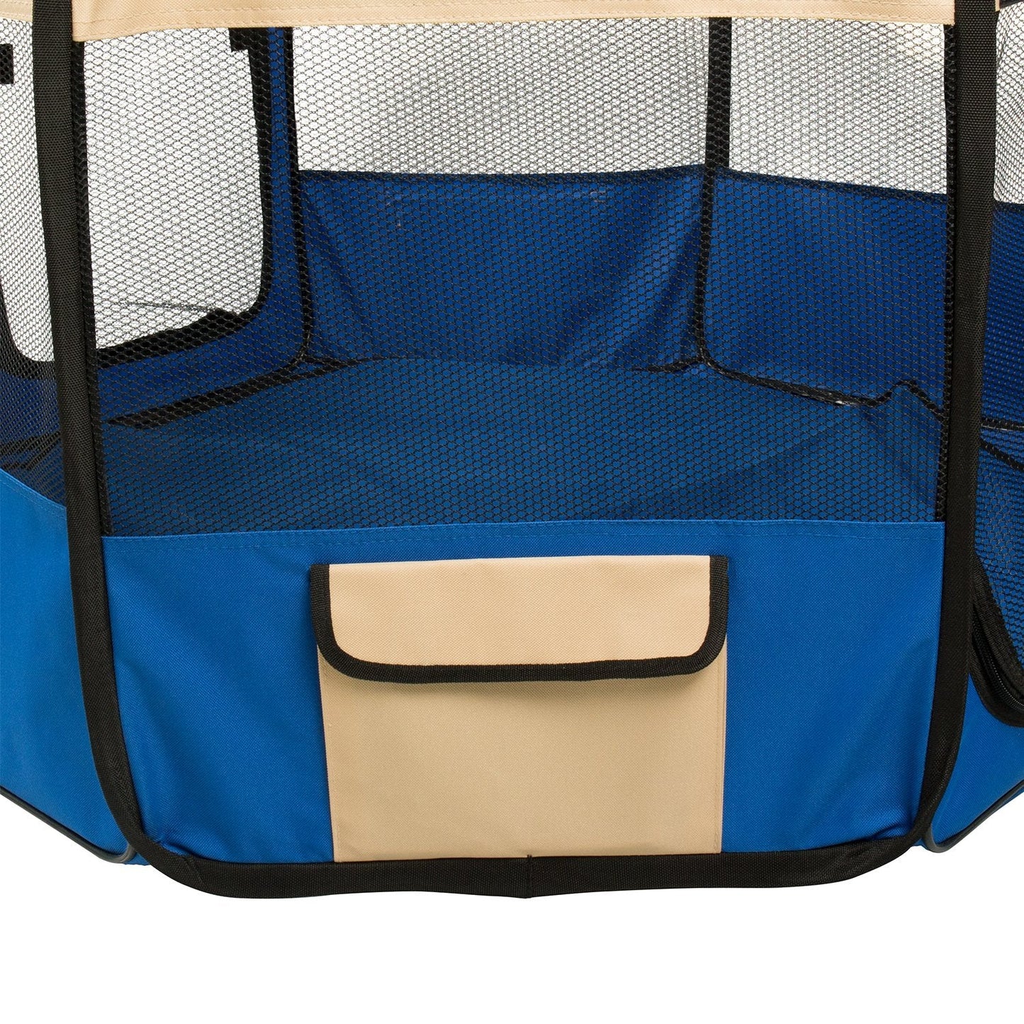 BIGWING Style Puppy Playpen,Oversize Dog Playpen,Portable Foldable,Removable Top and Bottom,Indoor and Outdoor Use,With Carry Bag,(Blue,XL)