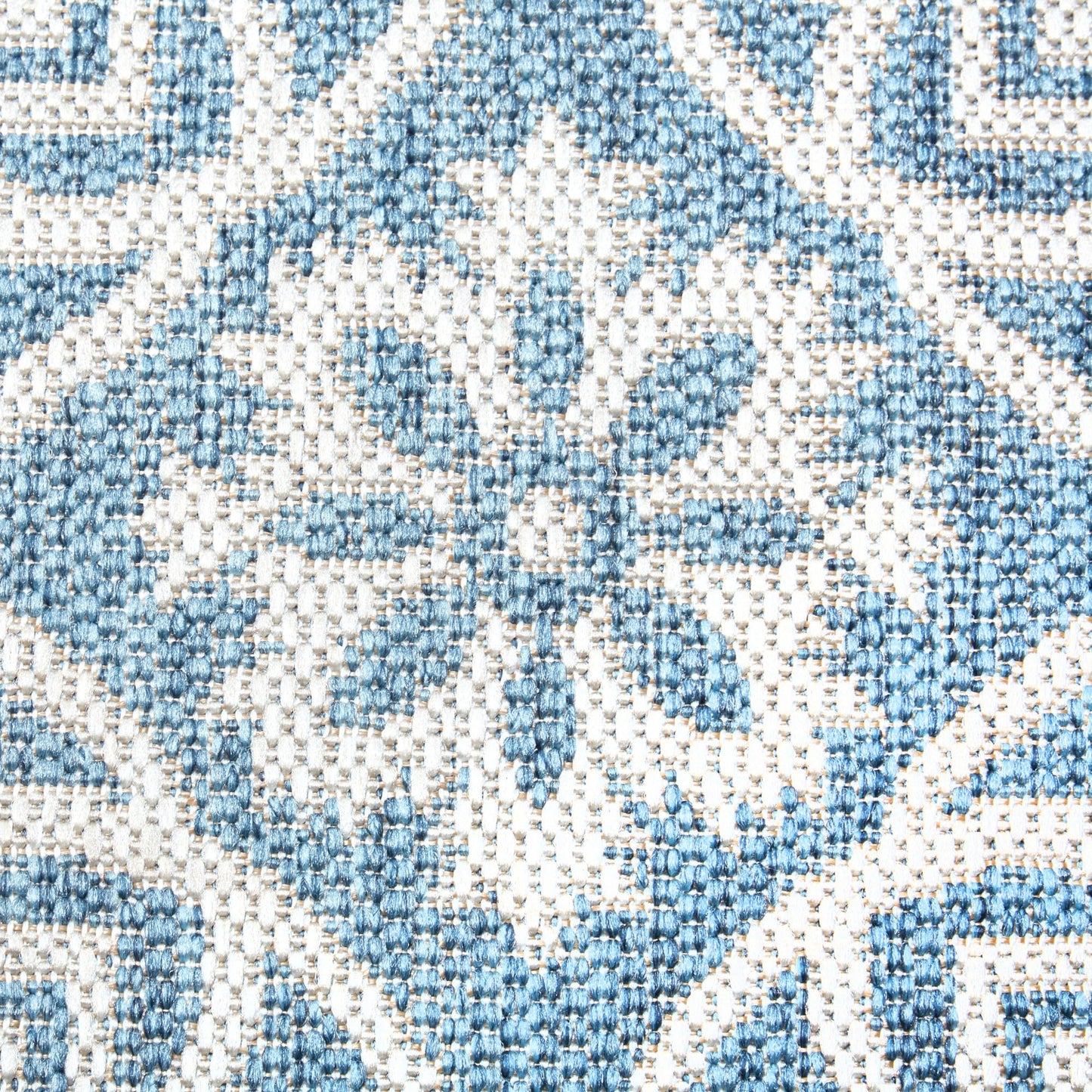 Nicole Miller New York Patio Country Julia Transitional Geometric Indoor/Outdoor Area Rug, Blue/Grey, 3'11"x5'2"