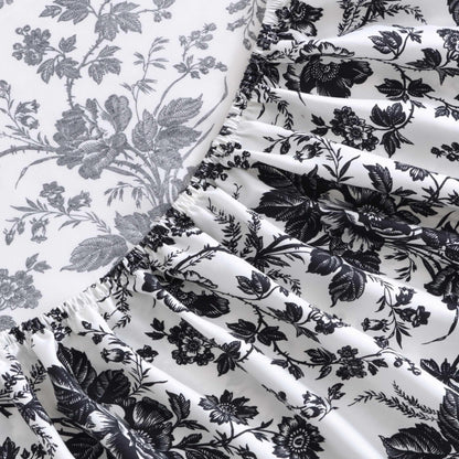 Betsey Johnson Betsey'S Toile Microfiber Black 4 Piece Sheet Set-King