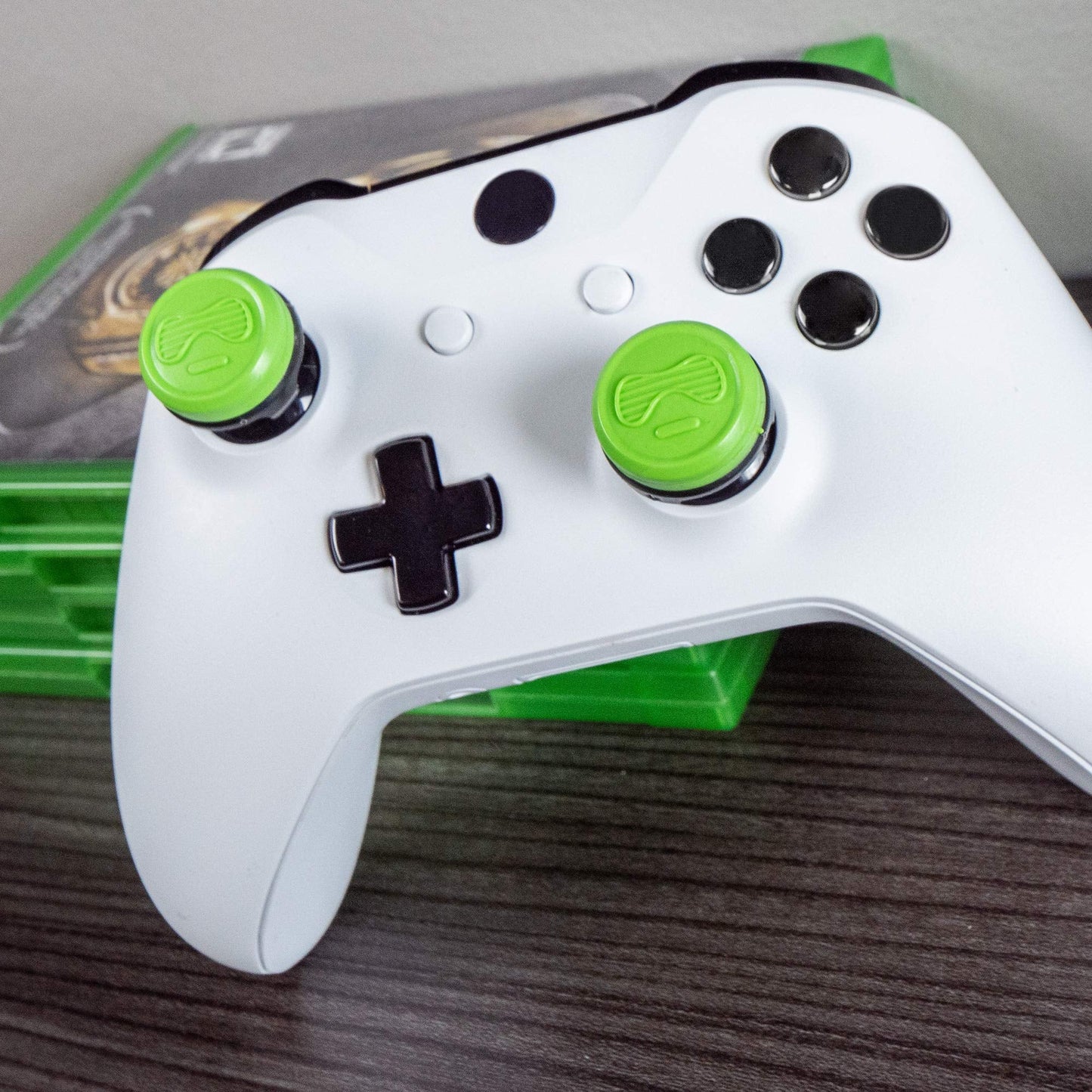 KontrolFreek Icon X Performance Thumbsticks for Xbox One and Xbox Series X | 2 Mid-Rise Convex | Green