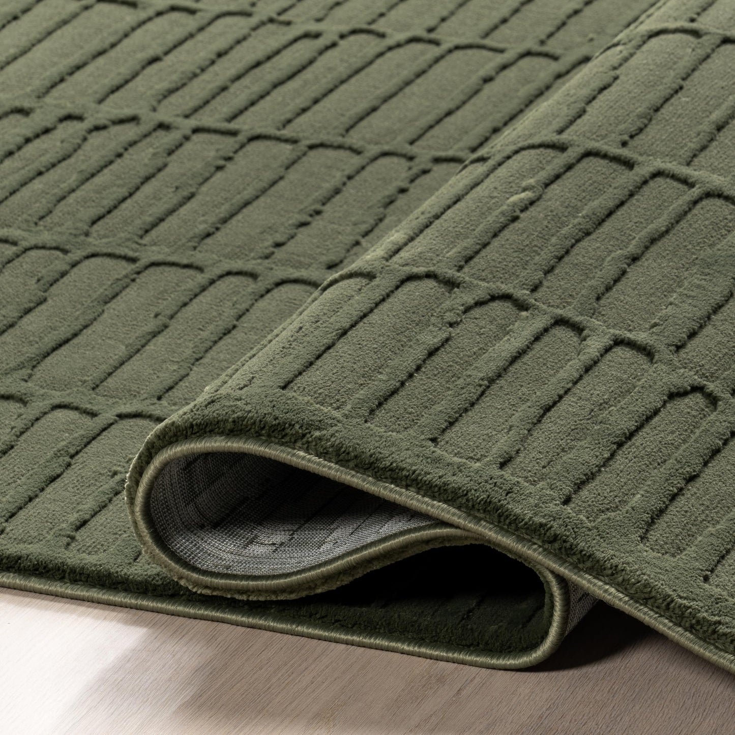 nuLOOM Kailani Green, 6'7" x 9', Geometric, Soft and Cozy, High Traffic, Stain Resistant, Easy Clean, Durable Washable Area Rug for Bedroom, Living Room, Dining Space, Den, Foyer, Entryway