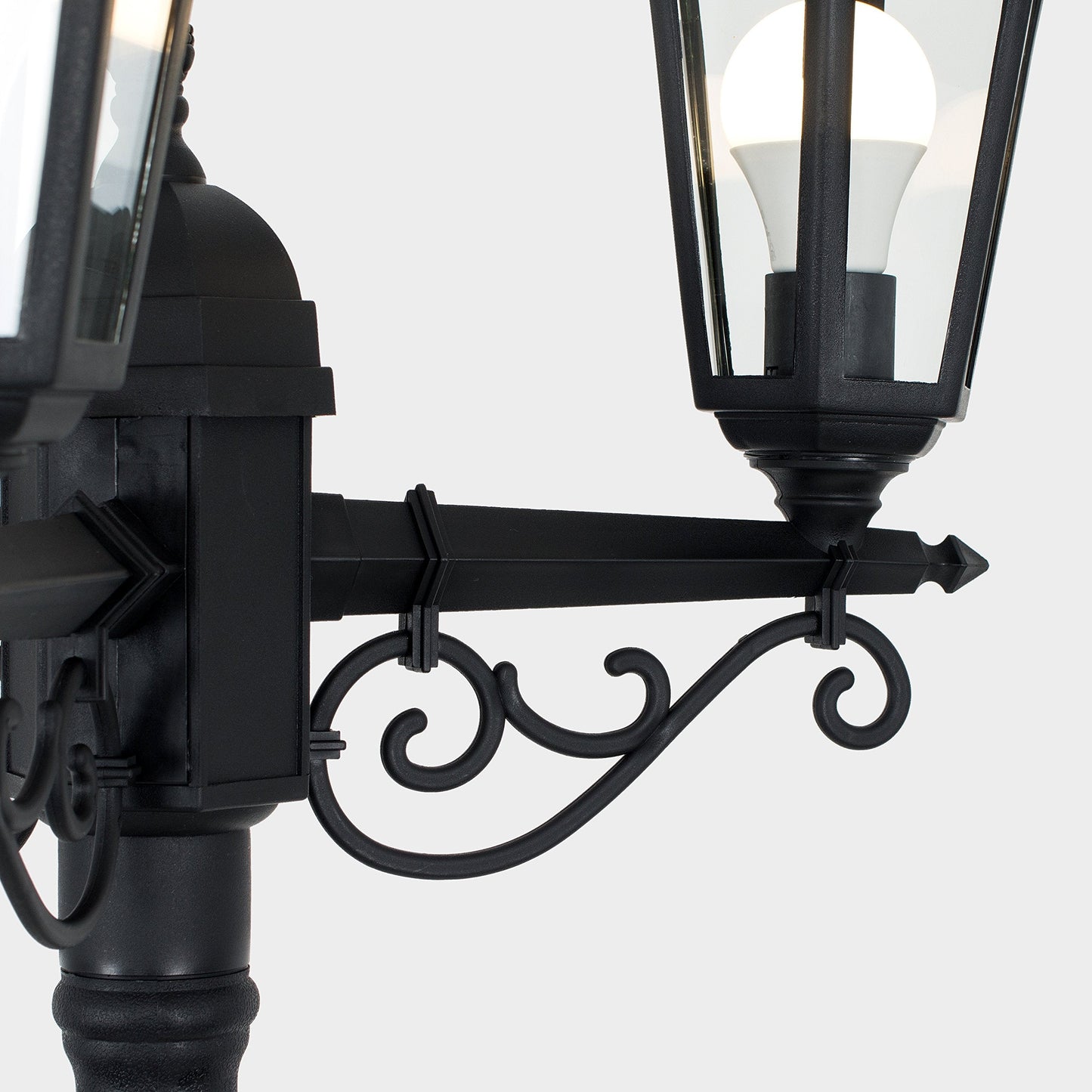 MiniSun | Traditional Victorian Style 2.2m Black 3 Way Outdoor Lamp Post Light | Post Lights, Home Décor & Improvement Essential