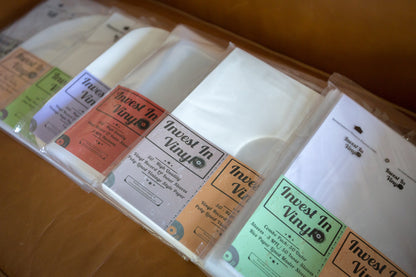 Invest In Vinyl 100 Clear Plastic Protective LP Outer Sleeves 3 Mil. Vinyl Record Sleeves Album Covers 12.75" x 12.5" Provide Your LP Collection with The Proper Protection