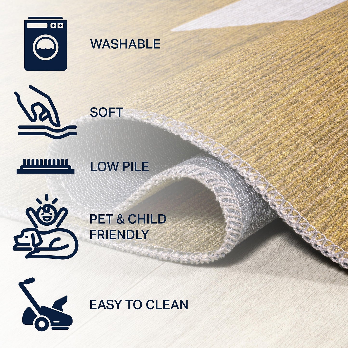JONATHAN Y Machine Washable Moss/Cream Indoor Area Rug 3X5 ft, Chayton Minimalist Geometric for Living Room, Bedroom, Kitchen, Office, Easy-Cleaning, Pet-Friendly, Non-Shedding WSH110B-3