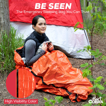 Emergency Sleeping Bag 3 Pack for Survival Gear and Supplies Life Bivy Sack Waterproof Mylar Emergency Blankets for Survival Kit Car Camping Gear Hiking Tac Bivvy Go Bag Supplies Sleep Sacks Shelter