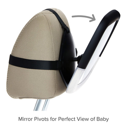 Munchkin Baby Car Mirror for Rear Facing Car Seats, Night Light LED Pivot 360 Baby in-Sight Adjustable Auto Mirror, Black