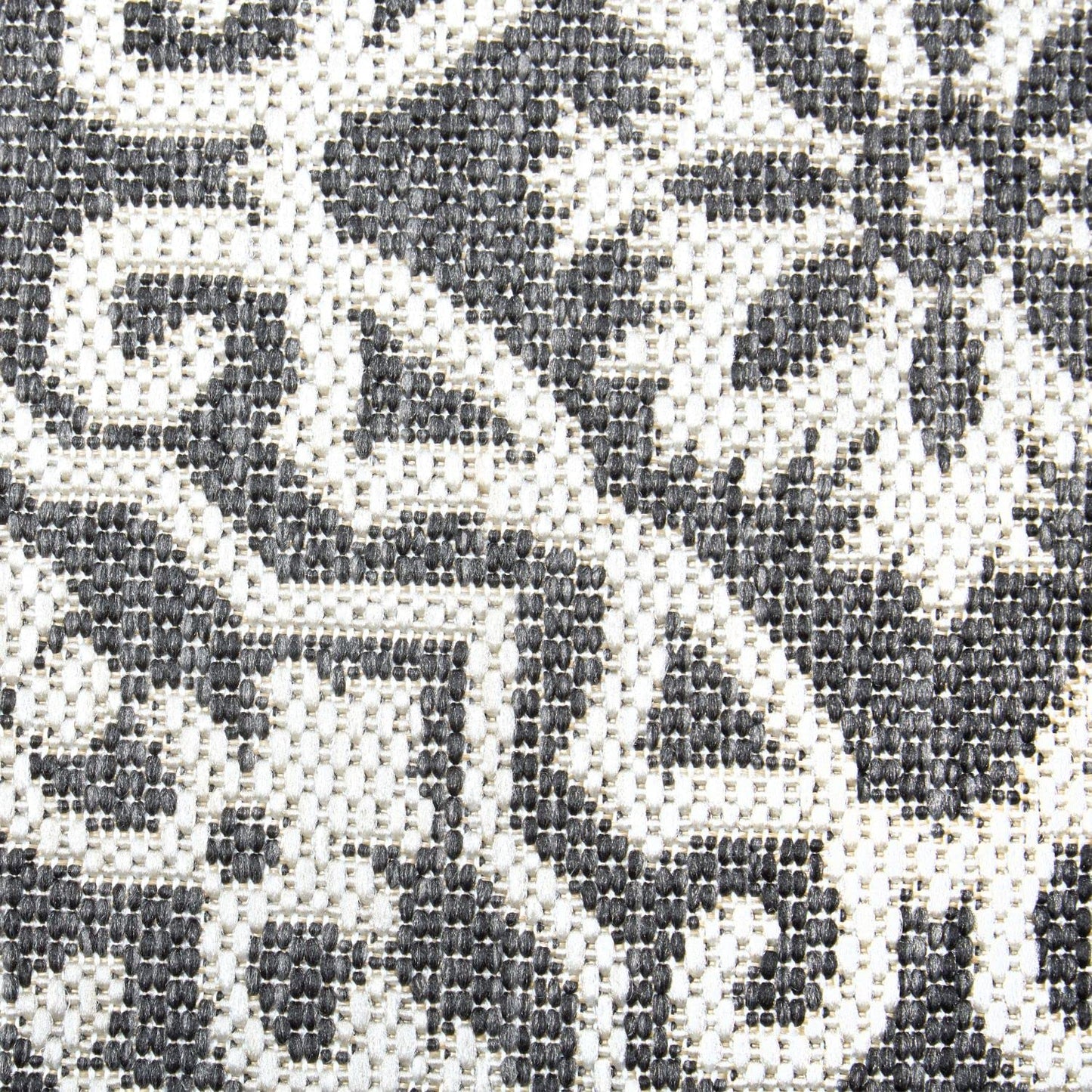 Nicole Miller New York Patio Country Danica Transitional Geometric Indoor/Outdoor Area Rug, Black/Grey, 1'9"x2'11"