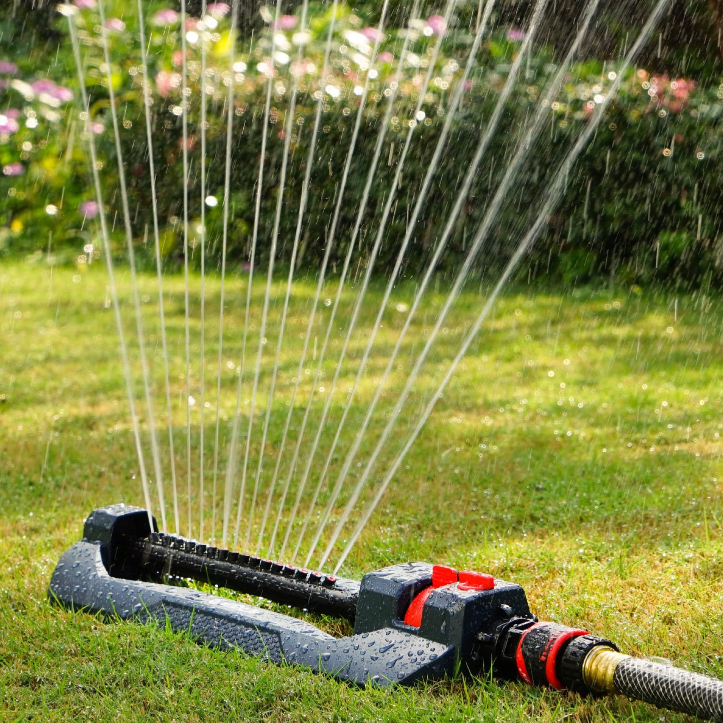 Eden 94105 Lawn & Garden Essential Oscillating Water Sprinkler for Yard with Width and Flow Control