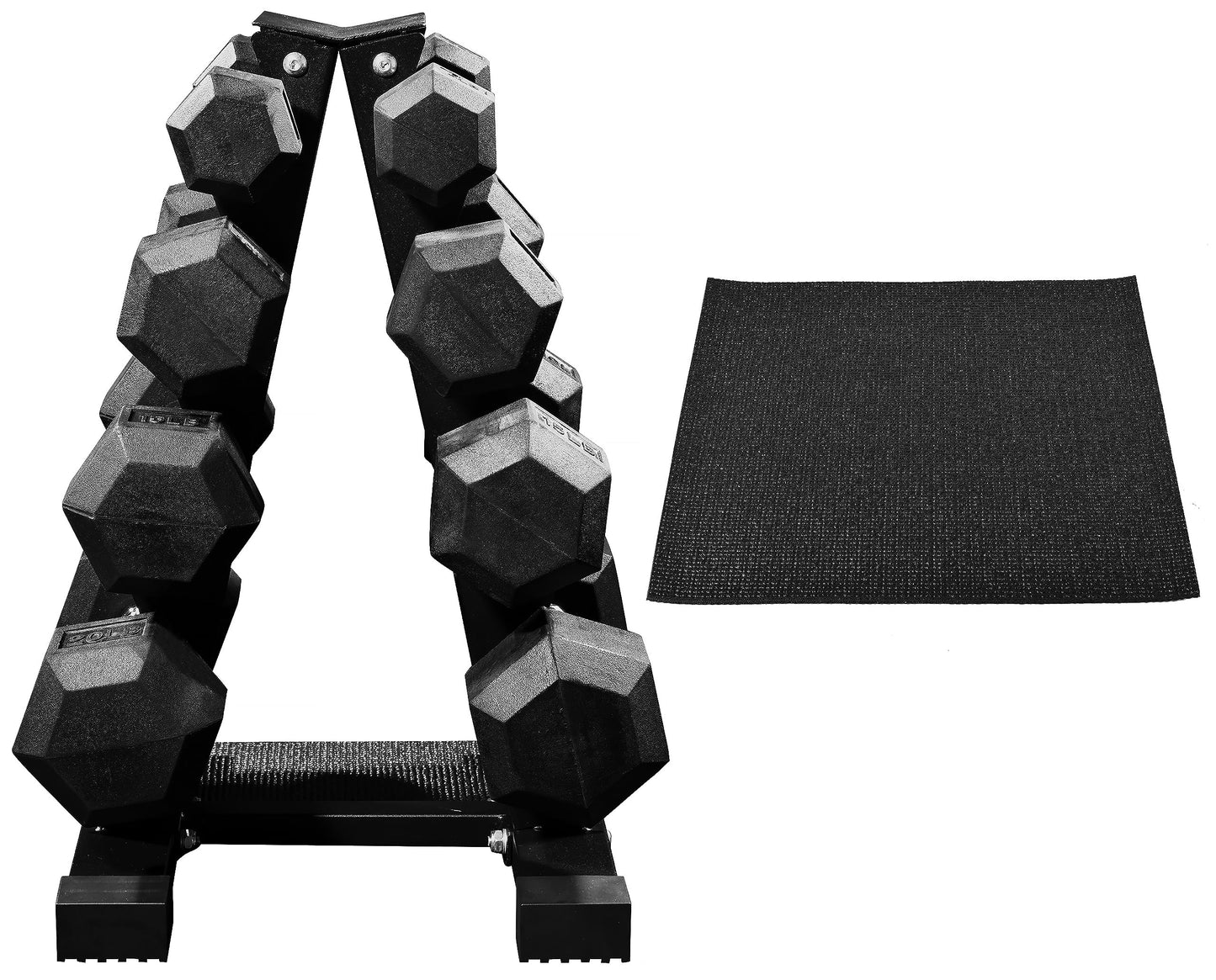 Fitvids Premium Rubber Coated Hex Dumbbell Weight Set, Multiple Packages