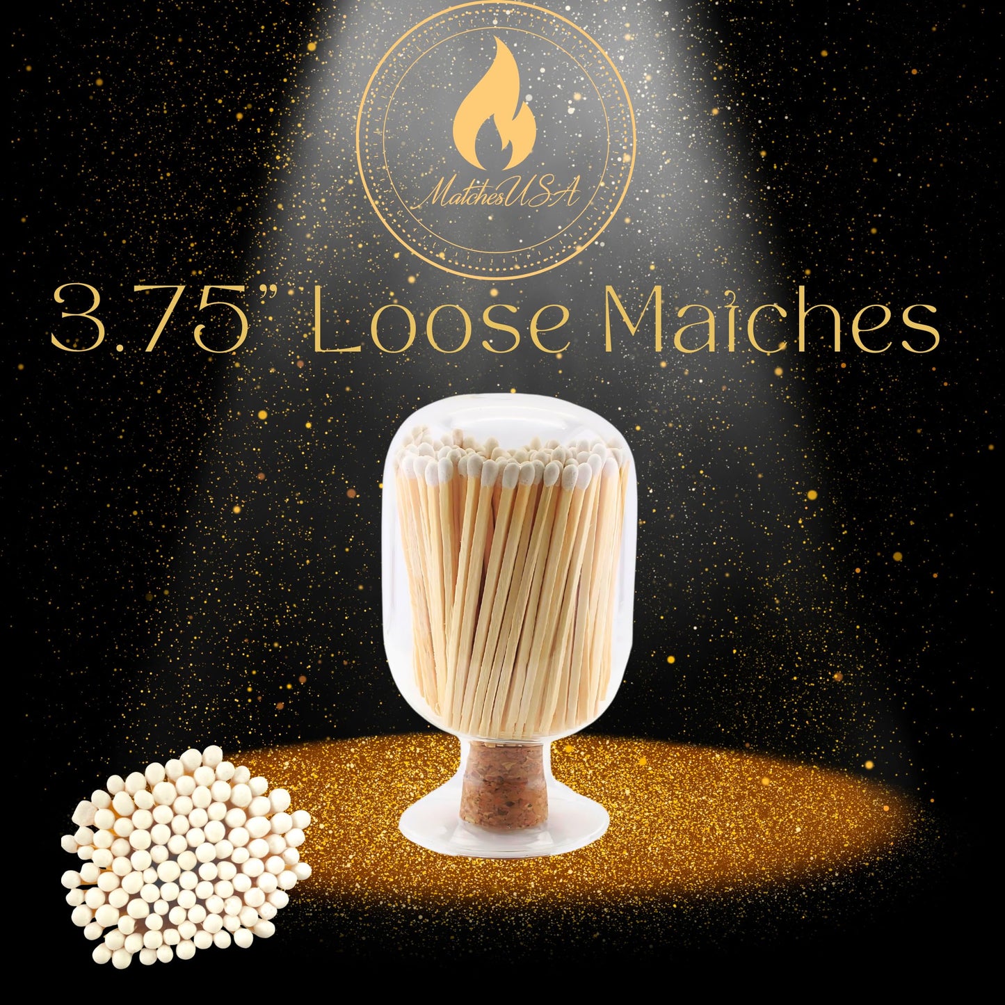 3.75" White - 100 Color Safety Matches Bundle (3.75 inches) - Free Striker! - Replacement Refill Long for Fireplace Candles - Wooden Wood Match Sticks