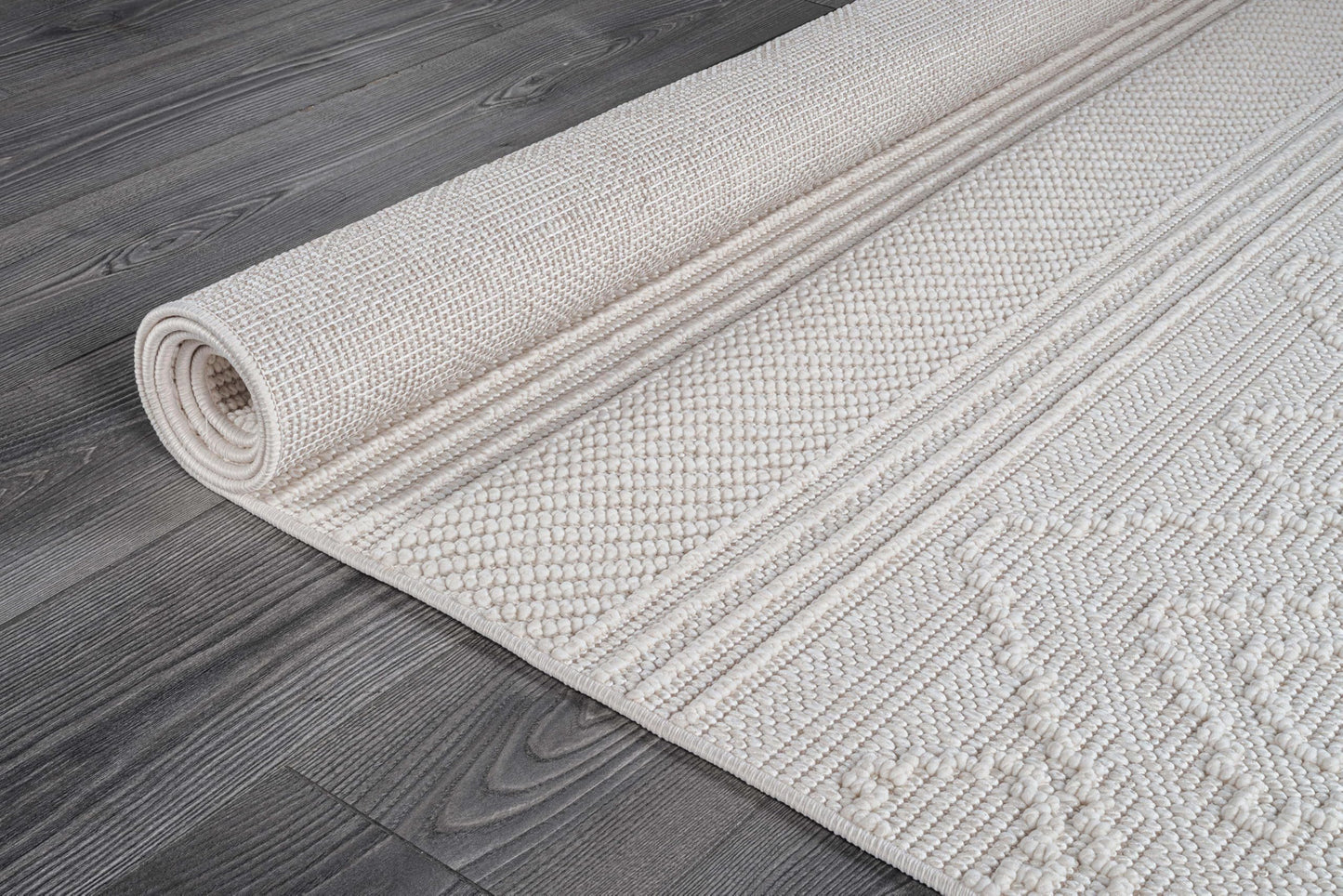Beverly Rug Micro Loop Area Rug White 8x10 Modern Luxury Soft Boho Geometric Durable Indoor Area Rugs for Living Dining Room Office Stain Resistant Non Shedding Casual Indoor Carpet White 8 x 10