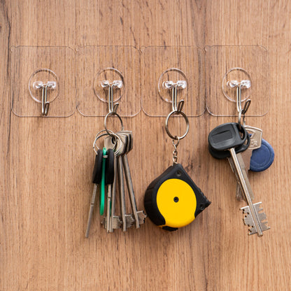 GLUIT Adhesive Wall Hooks for Hanging Heavy Duty 22 lbs Hooks for Walls No Damage, Towel Sticky Clear Hooks, Waterproof, Home, Bathroom, Kitchen, Office, and Outdoor, 40 Pack