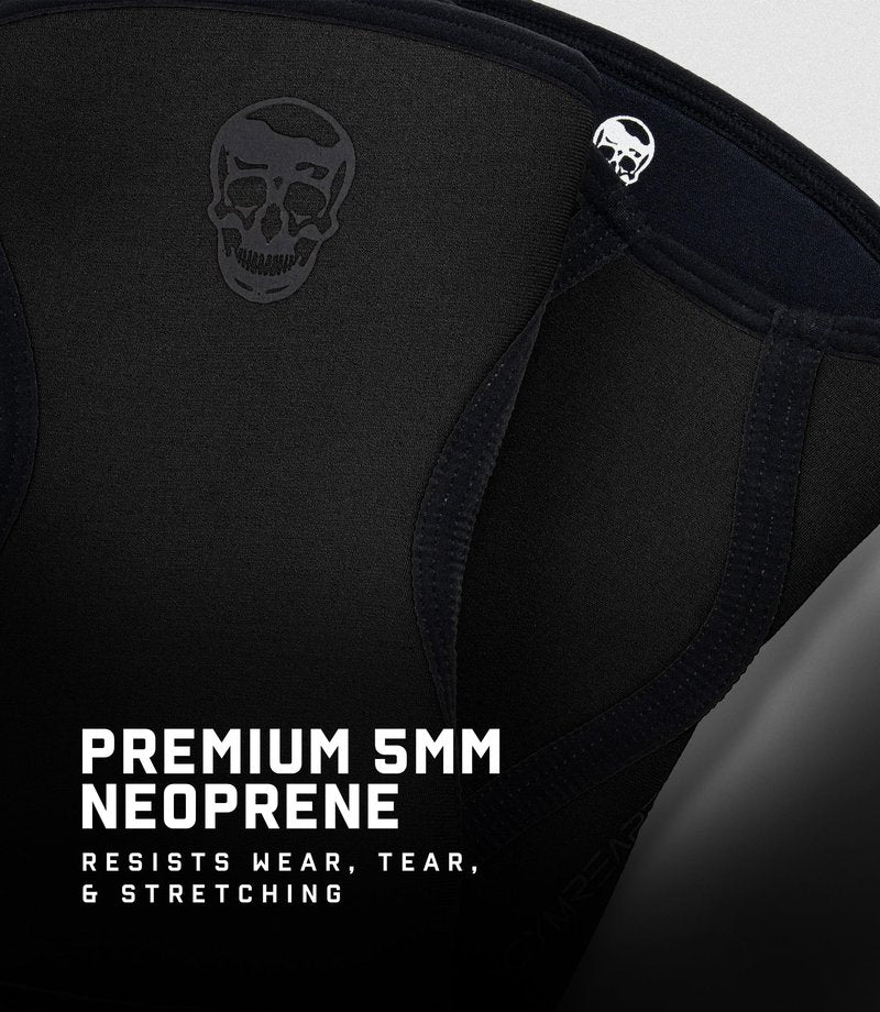 Gymreapers 5MM Knee Sleeves for Weightlifting, Squats, Powerlifting, and Functional Training – Compression Knee Support for Men & Women – Joint Protection & Recovery – Pair (Black/Black, Large)