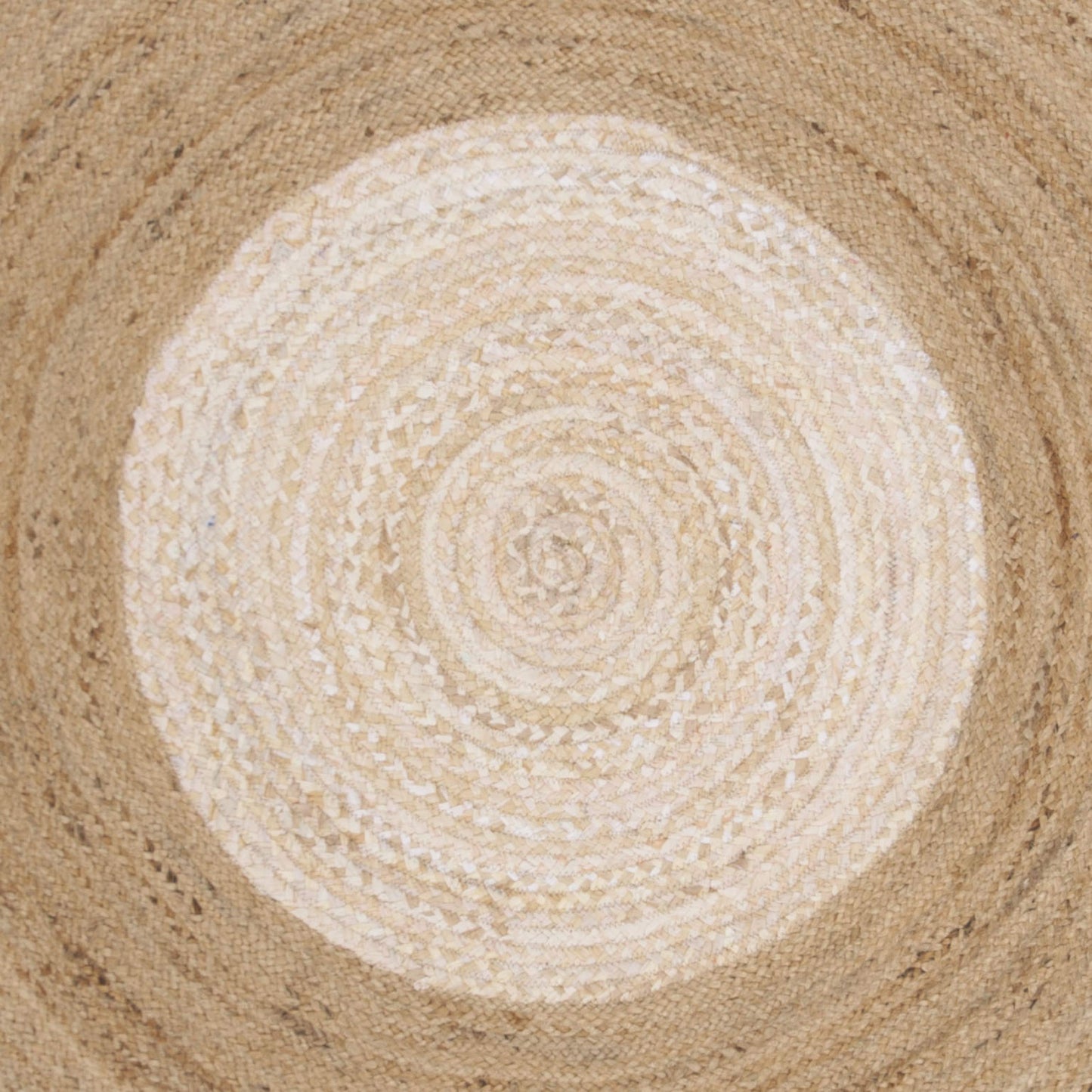 SAFAVIEH Cape Cod Collection Area Rug - 6' Round, Beige & Natural, Handmade Boho Fringe Jute & Cotton, Ideal for High Traffic Areas in Living Room, Bedroom (CAP701B)
