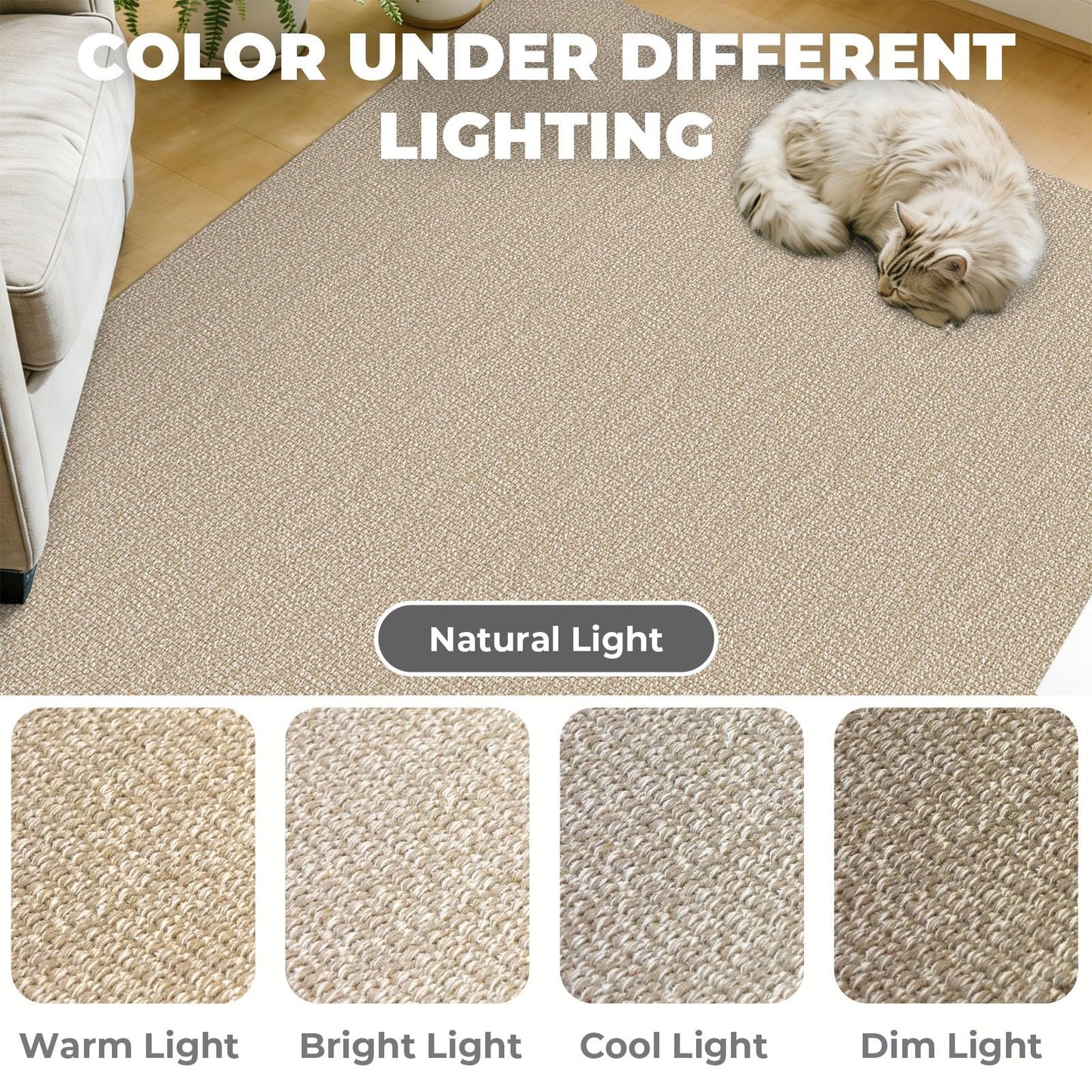 Lansny 2x3 Washable Area Rug Small Braided Cotton Entryway Rug with Non Slip Backing Kitchen Rugs Indoor Door Mat for Entrance Bathroom Foyer, Khaki/Beige