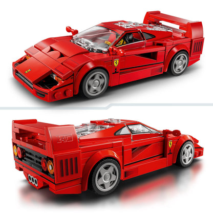LEGO Speed Champions Ferrari F40 Supercar Buildable Vehicle, Toy Model Car for 9 Plus Year Old Boys and Girls, with Driver Minifigure, Kids' Bedroom Decoration, Gift Idea 76934