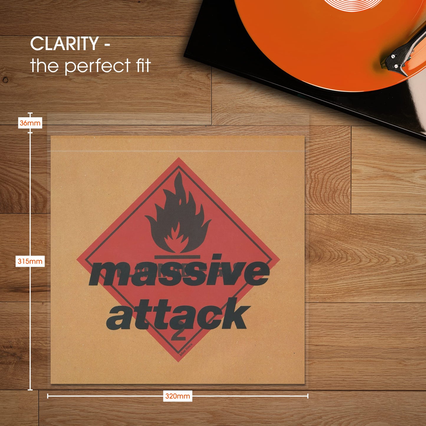 50x 12 Inch Single LP Resealable Clear Outer Vinyl Record Sleeves | Clarity Blake Covers Fit Single 12” Albums & LPs