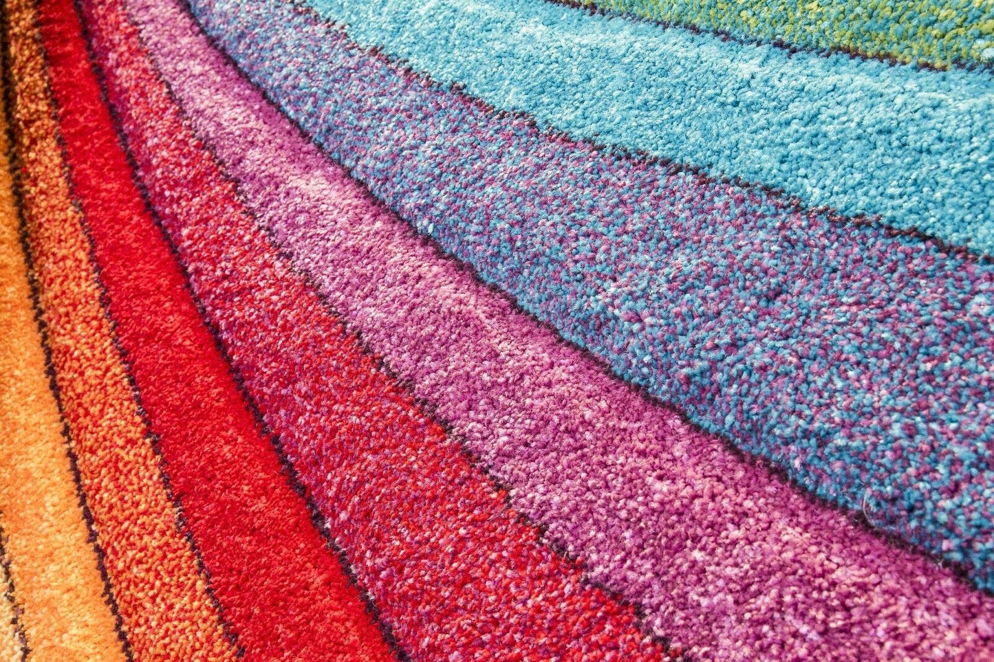 SrS Rugs® Candy Rainbow Rug - for Living Room, Lounge, Hallway, Kids Room, Playroom, Nursery - Boys & Girls - Hippy - Pride - Brighten Your Home (Rainbow, 67cm x 120cm)
