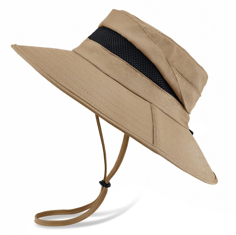 Men's UPF 50+ Waterproof Wide Brim Boonie Hat, Sun & Rain Protection