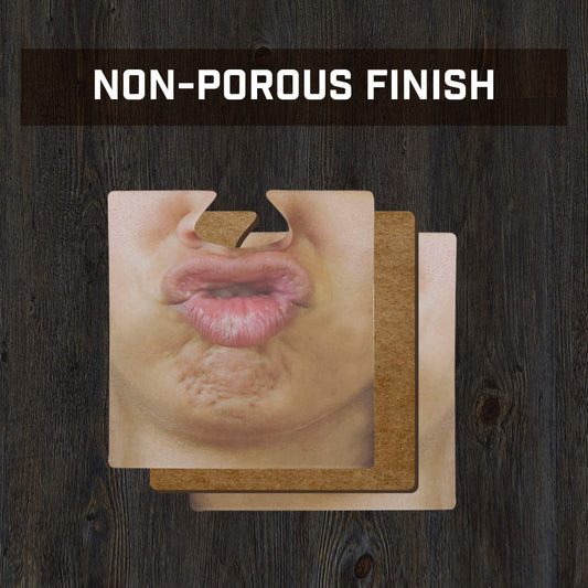 Gentlemans Club Face Drink Coasters - 20 Hilarious Double Sided Drink Coasters (40 Fun Faces)