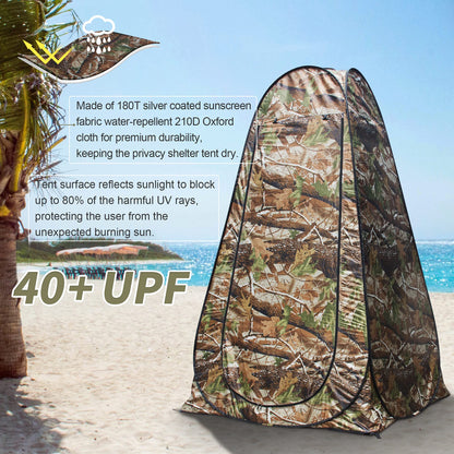 anngrowy Pop Up Privacy Tent for Shower Portable Outdoor Camping Bathroom Toilet Changing Dressing Room Privacy Shelters Room for Hiking and Beach Sun Shelter Picnic Fishing– UPF40+ Waterproof