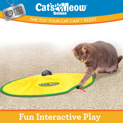 Cat's Meow Motorized Wand Cat Toy, Automatic 30 Minute Shut Off, 3 Speed Settings, The Toy Your Cat Can't Resist, Pets Know Best