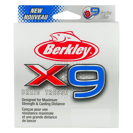 Berkley x9 Braid Superline, Crystal, 40lb test | 59 lbC | 27.0kg, 328yd | 300m Fishing Line, Suitable for Freshwater and Saltwater Environments