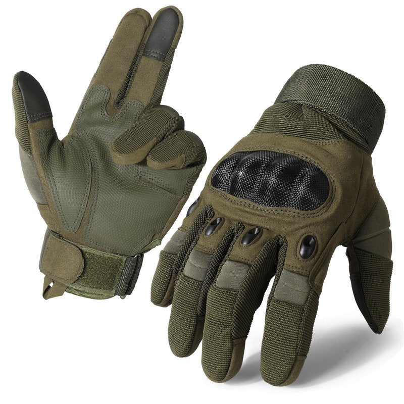 MVPTOO Touchscreen Padded Palm Gloves for Men Green X-Large