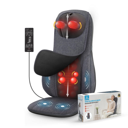 COMFIER Shiatsu Neck Back Massager with Heat, Adjustable Massage Chair Pad Back Support Massage Seat Cushion for Full Body Massager Gifts for Dad