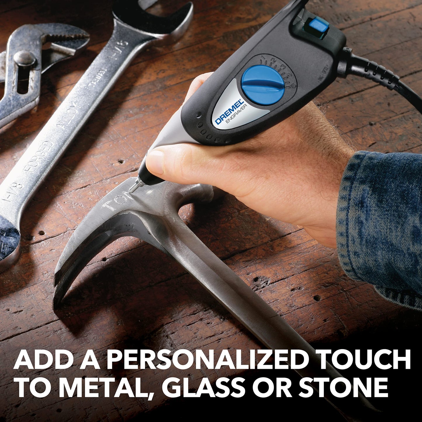 Dremel 120-Volt Engraver Rotary Tool with Stencils - Crafting Machine Perfect for DIY Personalizing and Engraving Leather, Metal, Glass, and Wood , Black, 290-02