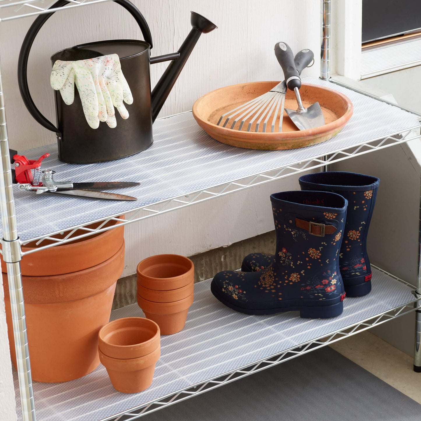 EasyLiner Clear Classic Shelf Liner - Durable Non Adhesive Fridge Liner - Easy to Install & Clean - Kitchen Liner Mat for Fridge Shelves - Food Safe Removable Shelf Liner - 12in. x 6ft. - Clear