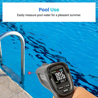 Etekcity Temperature Gun Infrared Thermometer -58°F 1130°F, Digital Laser Heat Gun for Pizza Ovens, Griddles, Meat, Refrigerators, Engines, HVAC, Kitchen & Pool Accessories