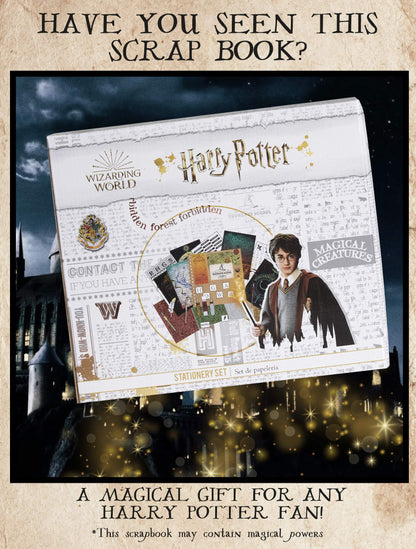 Harry Potter Scrapbook Kit for Kids Art Supplies Stationery Craft Set Scrapbook Accessories Stickers Stamps Notebook (White)