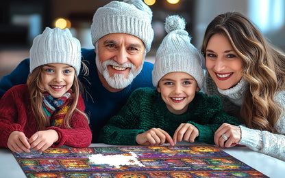 Halloween 1000 Piece Puzzles for Adults, Halloween Spider Candy Jar for Adults, Hard Challenge Art Jigsaw Puzzles, for Gifts Birthday Party Games Family, 27.5 * 19.7 inch Dust Free Puzzle