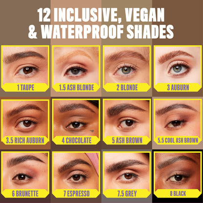 NYX Professional Makeup Micro Brow Pencil, Dual Ended With Mechanical Brow Pencil And Spoolie Brush, Vegan Formula, Shade: Brunette