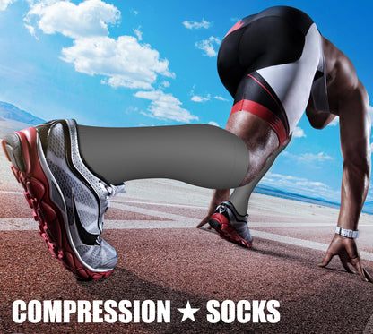 CHARMKING 3 Pairs Copper Compression Socks for Women & Men Circulation 15-20 mmHg is Best for All Day Wear Running Nurse
