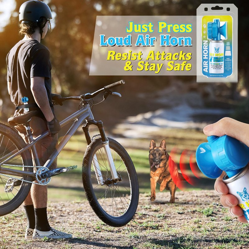 HappyAlley Air Horn, 1.4 oz 120 dB Loud Safety Alarm, Emergency Sound Device for Outdoor Hiking Camping & Sports Events, Portable Attention Getter & Personal Safety Tool, Blue(2 Pack)