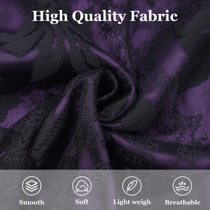 Retro Medieval Dress for Women Victorian Wedding Renaissance Costumes Spaghetti Straps Ruffles Hem Swing Dresses Halloween Vintage Cocktail Cosplay Party Dress A-Purple