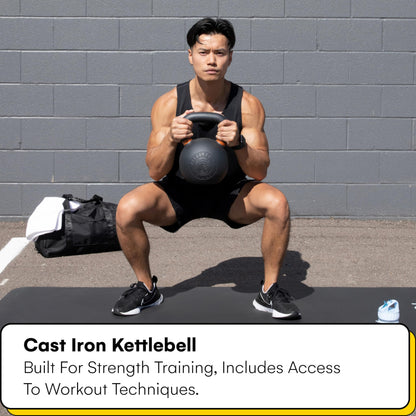 Kettlebell Kings Powder Coated Kettlebell Weights 5-90 LB | Workout Gym Equipment & Strength training sets for Women & Men | Durable Coating for Grip Strength, Rust Prevention