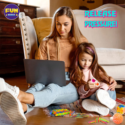 Gift Fidget Box Toys Pack for Kids 3-12, FunKidz Sensory Toys for Boys Girls Age 7-12 Autistic Children in Mystery Storage Portable Box