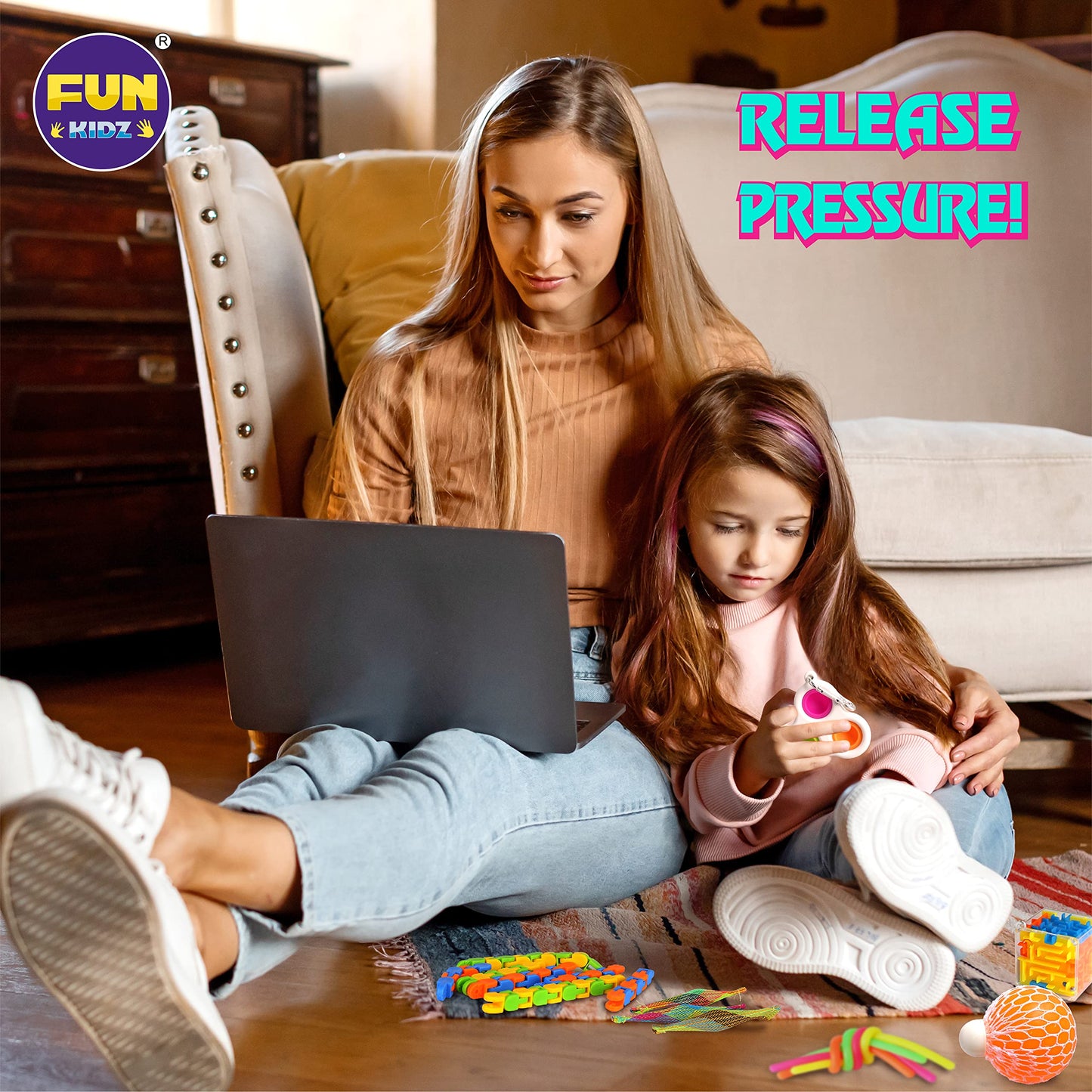 Gift Fidget Box Toys Pack for Kids 3-12, FunKidz Sensory Toys for Boys Girls Age 7-12 Autistic Children in Mystery Storage Portable Box