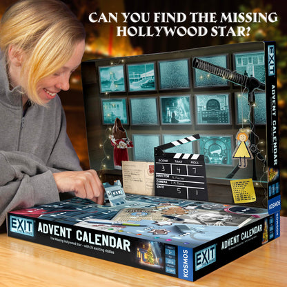 EXIT: The Game - Advent Calendar - The Missing Hollywood Star | Christmas | Calendar | Advent | Mystery Game | Family Activity | Ages 10+