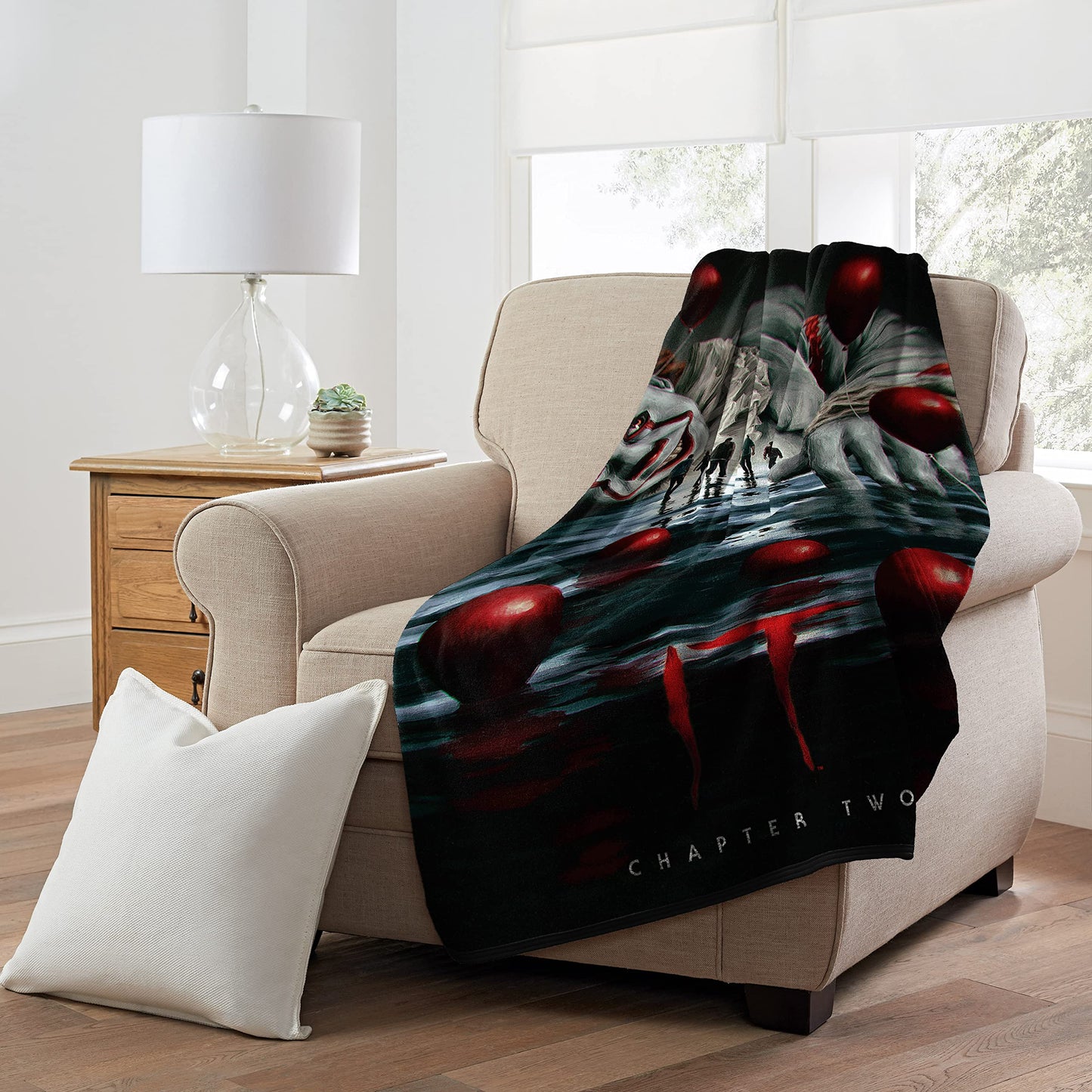 Northwest IT Chapter 2 Micro Raschel Throw Blanket, 46" x 60", Pennywise Hallucination