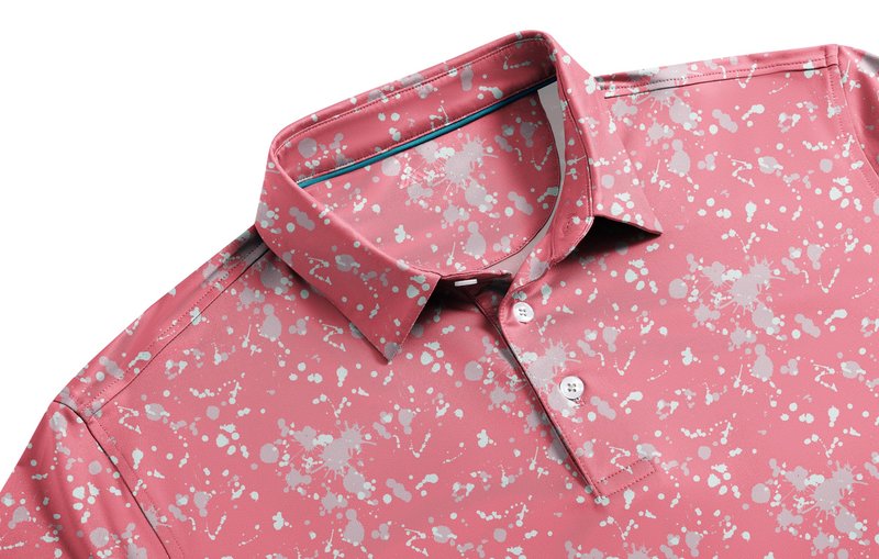ZITY Select Golf Shirts for Men Short Sleeve UPF 50+ Print Performance Polo Moisture Wicking Funny Golf Collared Shirts