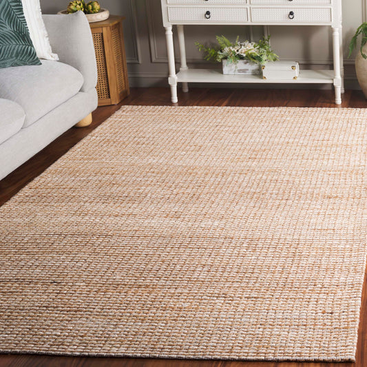 SAFAVIEH Natural Fiber Collection Accent Rug - 4' x 6', Natural & Ivory, Handmade Hemp, Ideal for The Living Room, Dining, Bedroom (NF559A)