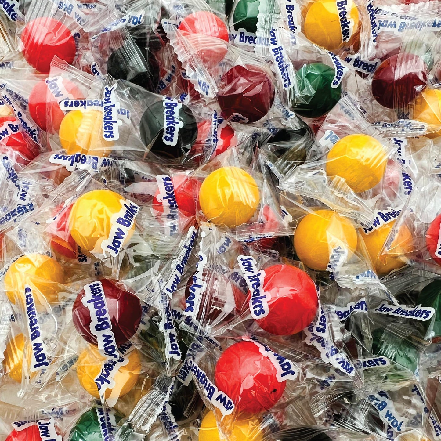 Jaw Breakers - 2 Pound Bulk Pack (About 170 Count) - Assorted Fruit Hard Candy - Individually Wrapped Halloween Candy - Lemon, Lime, Cherry, Orange, and Grape