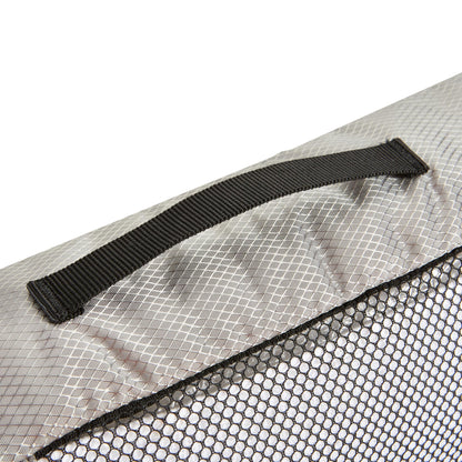 Amazon Basics 4 Piece Packing Cubes Travel Organizer Set with Double Zipper, Mesh Top, Large, Gray