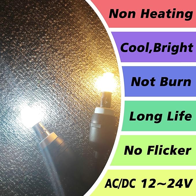 12V BA15D 1076 1142 1176 S8 LED Bulb, 5 Watt 6000K Bright White, Double Contact/DC Bayonet Base, AC/DC12-24 Volt for RV Camper Trailer Boat Trunk Interior Lights(Pack of 3)